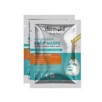 Dermokil Kolajen 2x23 gr Serum Kağıt Maske