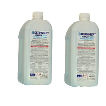 Dermosept Alkol Bazlı El İçin 2x1000 ml Çoklu Paket Jel Dezenfektan