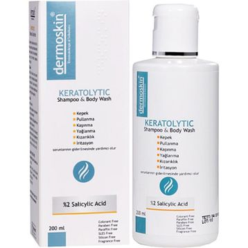 Dermoskin 200 ml Keratolytic Saç ve Vücut Şampuanı