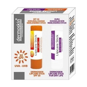 Dermoskin 2x3.9 gr Lipcare Stick SPF 30&Lipcare Stick Nemlendirici Dudak Krem