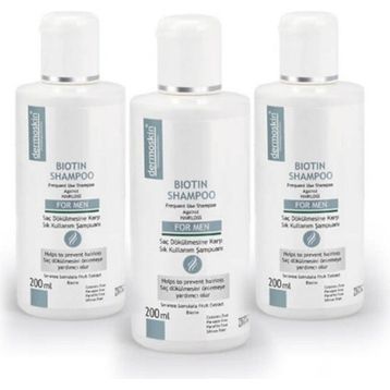 Dermoskin 3x600 ml Biotin Güçlü Saçlar Erkek Şampuan