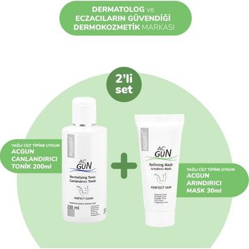 Dermoskin Acgun 200 ml Tonik + Acgun 30 ml Arındırıcı Maske