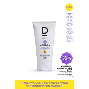 Dermoskin Blueage+ Mineral Filtreli SPF 50+ UVA UVB 50 ml Nemlendirici Güneş Kremi