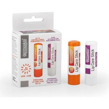 Dermoskin Dudak Spf 30 Nemlendirici Stick + Dermoskin Kuru Dudaklar İçin Nemlendirici Stick