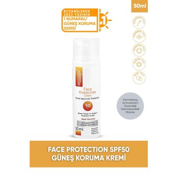 Dermoskin Face Protection Cream SPF50+ 50 ml Nemlendirici Yüz Güneş Kremi
