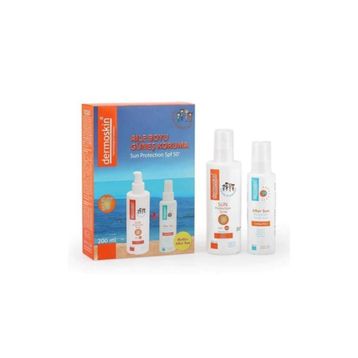 Dermoskin Sun Protection 200 ml Spf 50+ ve After Sun 100 ml Krem