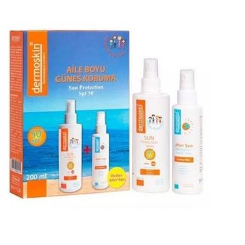 Dermoskin Sun Protection 200 ml Spf 50+ ve After Sun 100 ml Krem
