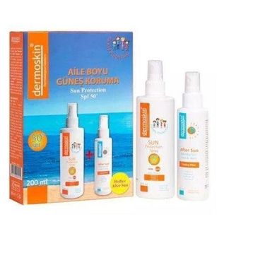 Dermoskin Sun Protection 200 ml Spf 50+ ve After Sun 100 ml Krem
