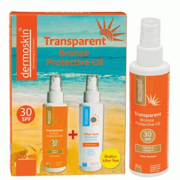 Dermoskin Transparent Bronze Protective Oil SPF 30 Güneş Losyonu