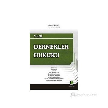 DERNEKLER HUKUKU - MINTEZ ŞİMŞEK