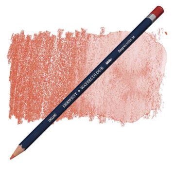 Derwent 14 Deep Vermilion Watercolour Pencil Sulu ve Kuru boya Kalemi