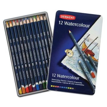 Derwent 32881 Watercolour 6,9 mm Sulandırılabilir 12 Li Kuru Boya Kalemi