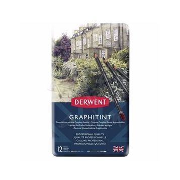 Derwent Graphitint Sulandırılabilen 12'li Set Renkli Grafit Kalem
