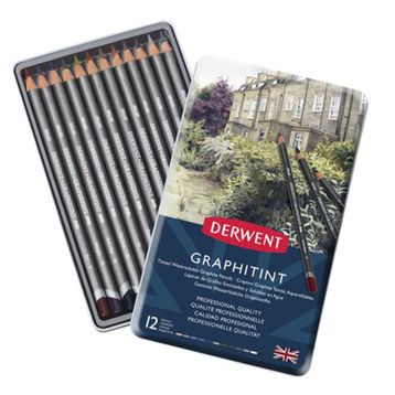 Derwent Graphitint Sulandırılabilen 12'li Set Renkli Grafit Kalem