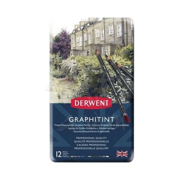 Derwent Graphitint Sulandırılabilen 12'li Set Renkli Grafit Kalem