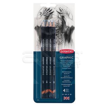 Derwent Medium Graphic Dereceli Kalem 4'lü Set