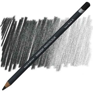 Derwent Procolour 71 Ivory Black Kuru Boya Kalemi