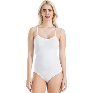 Derya Kurşun 310 Beyaz İp Askılı Çıtçıtlı Kadın Body