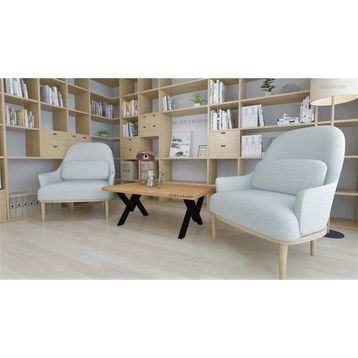 Deryawood Açık Ceviz Masif Ahşap Log Orta Sehpa