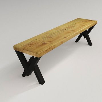 Deryawood Hestia 37x180x45 cm Masif Ahşap Bank