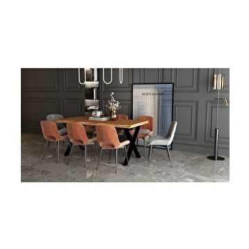 Deryawood Picea 85x180x76 cm Masif Ahşap Sulamalı Mutfak Masası