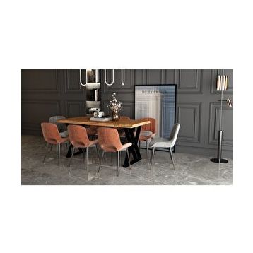 Deryawood Pinus 70x140x76 cm Masif Ahşap Sulamalı Mutfak Masası