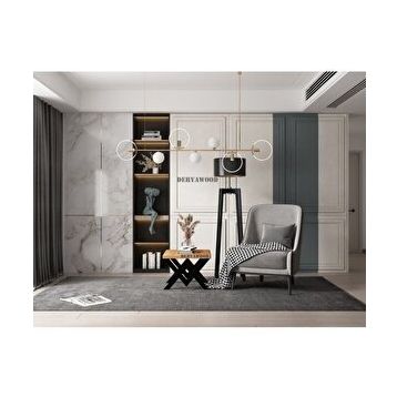 Deryawood Ruta 70x120x45 cm Açık Ceviz Masif Ahşap Ofis Sehpa