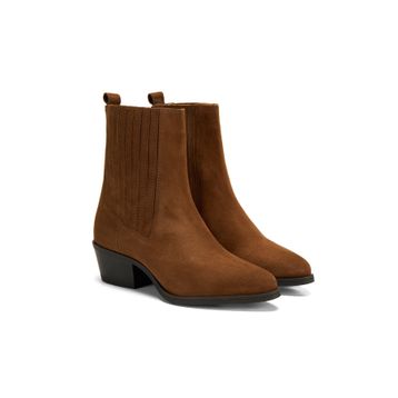 Desa Topuklu Süet Taba Kadın Bot Bootie