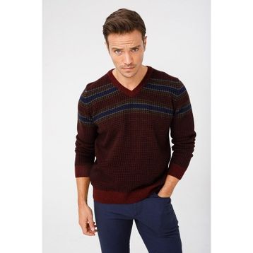 Desen 0248655 Bordo Erkek Kazak