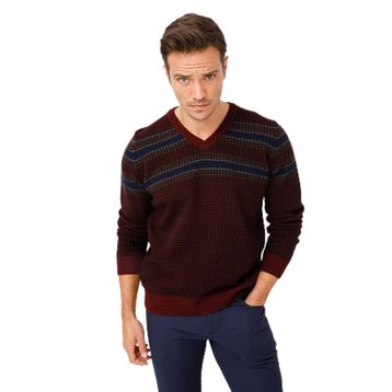 Desen 0248655 Bordo Erkek Kazak