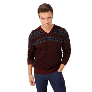 Desen 0248655 Bordo Erkek Kazak