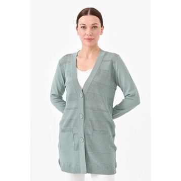 Desen 21364 Mint Triko Kadın Hırka