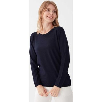 Desen Triko 0240015 Koyu Lacivert Kadın Bluz