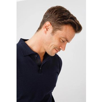 Desen Triko 02421601 Lacivert Basic Polo Yaka İnce Triko Erkek Kazak