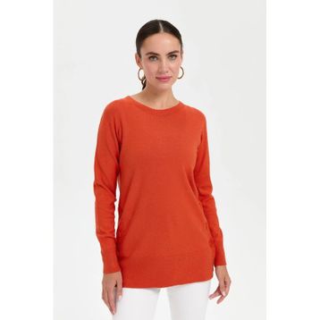 Desen Triko 23390 Portakal Kadın Bluz