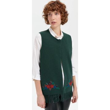 Desen Triko 24010 Yeşil Kadın Yelek
