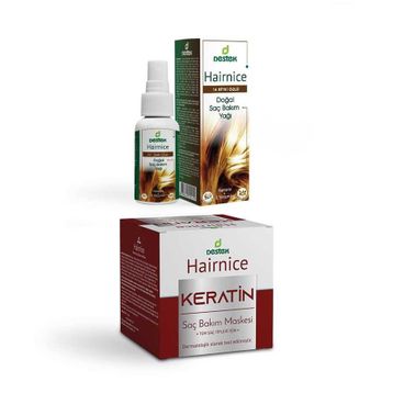 Destek Doğal Saç Bakım Yağı ve Maskesi 2'li Set