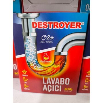 Destroyer 2x70 gr Lavabo Açıcı