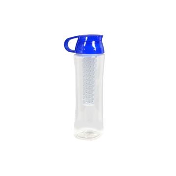 Detoks Matara Suluk 650 Ml Şeffaf Plastik (Mavi Kapak)