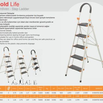 Devecioğlu Gold Life 5 Basamaklı Merdiven