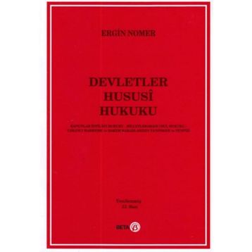 Devletler Hususi Hukuku - Ergin Nomer