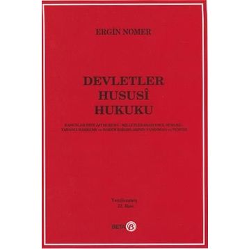 Devletler Hususi Hukuku - Ergin Nomer
