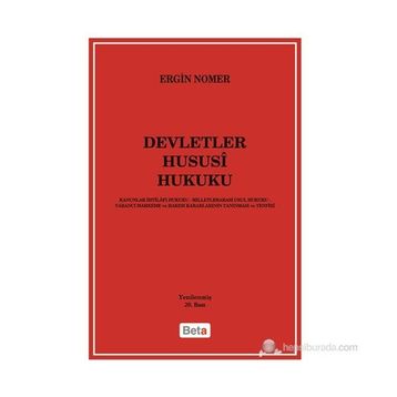 Devletler Hususi Hukuku - Ergin Nomer