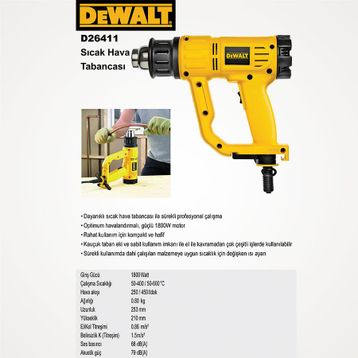 Dewalt D26411 Sıcak Hava Tabancası