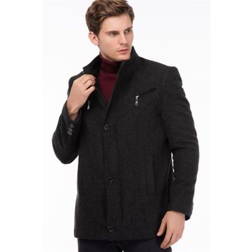 Dewberry 1030001K7126 Erkek Noktalı Antrasit Kaban