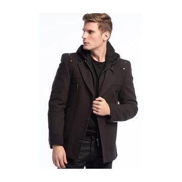 Dewberry 1030001K7532 Erkek Desenli Bordo Kaban