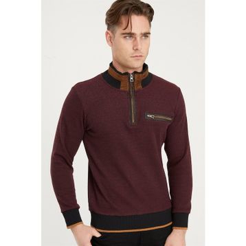 Dewberry 1039 Bordo Erkek Sweatshirt