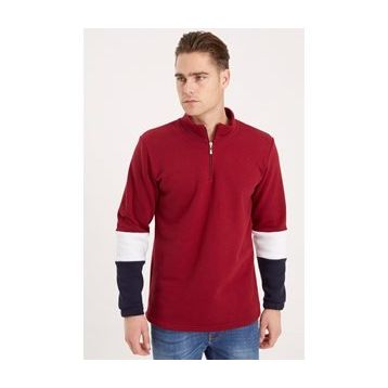 Dewberry 1041 Bordo Erkek Sweatshirt
