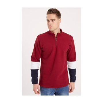 Dewberry 1041 Bordo Erkek Sweatshirt