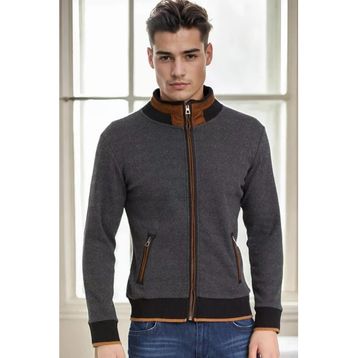 Dewberry 9021 Diagonal Antrasit Erkek Sweatshirt